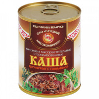 Каша Мясные консервы Слуцкий мясокомбинат гречневая с говядиной, 340г