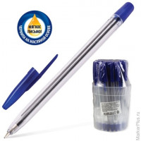 Ручка шариковая масляная СТАММ "111", корпус прозрачный, 1 мм, синяя, РС21