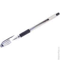 Ручка гелевая Crown "Hi-Jell Needle Grip" черная, 0,7мм, грип, игольчатый стержень, штрих-код 5 шт/в уп