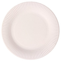 Тарелка одноразовая бум. 23см круглая, белая, 250г/м2, 50шт/уп, комплект 50 шт