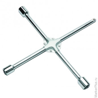 Ключ баллонный, крест, 17х19х21 мм, MATRIX PROFESSIONAL, квадрат 1/2", усиленный, толщина 16 мм, 142