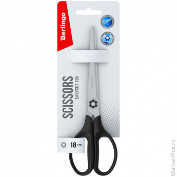 Ножницы Berlingo "Easycut 100" 18см, европодвес