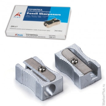 Точилка BEIFA (Бэйфа) "A Plus", металлическая клиновидная, в картонной коробке, AG1004A/AG1004 12 шт/в уп