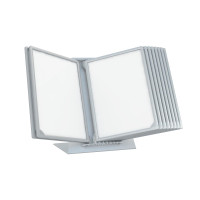 Демосистема настольная перекидная,10 панелей А4, цвет серый 153080-03