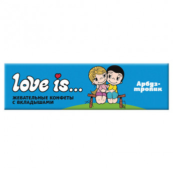 Жевательная конфета LOVE IS со вкусом Арбуз-тропик, 25 г, ш/к 71962, 70291