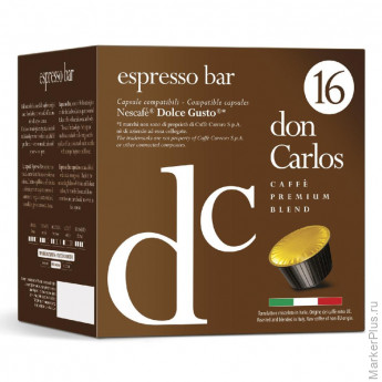 Кофе в капсулах Don Carlos Espresso Bar (DG), 16шт/уп, комплект 16 шт