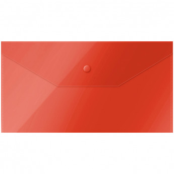 Папка-конверт на кнопке OfficeSpace, C6, 150мкм, красная 5 шт/в уп