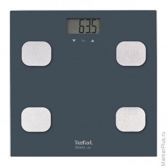 Весы напольные TEFAL Body Up BM2520V0, электронные, максимальная нагрузка 150 кг, квадрат, стекло, серые, 2100111795 Весы напольные TEFAL Body Up BM2520V0, электронные, максимальная нагрузка 150 кг, квадрат, стекло, серые, 2100111795