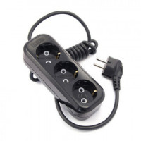 Удлинитель LUX У3-Е-03 3-местный с з/к, 250В 16А, 3м, черный Удлинитель LUX У3-Е-03 3-местный с з/к, 250В 16А, 3м, черный