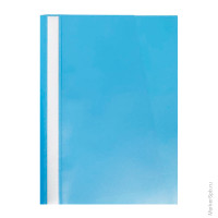 Папка-скоросшиватель пластик. А4, 160мкм, голубая с прозр. верхом