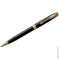 Ручка шариковая Parker "Sonnet Black Lacquer GT" черная, 1,0мм, поворот., подар. уп.