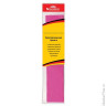 Цветная бумага крепированная BRAUBERG, стандарт, растяжение до 65%, 25 г/м2, европодвес, розовая, 50х200 см, 124729