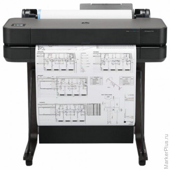 Плоттер HP DesignJet T630 24" (5HB09A) A1, Wi-Fi, сетевая карта, с подставкой