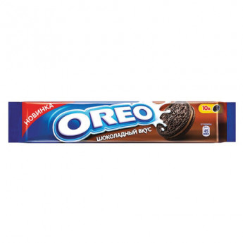 Печенье OREO (Орео) шоколадное, начинка со вкусом шоколада, 95г, 67652