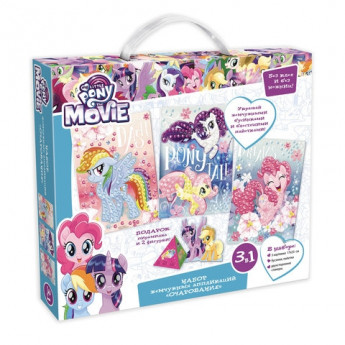 Алмазная мозаика My Little Pony "Очарование", 3 картины, 17х23 см, ORIGAMI, 03194