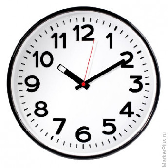 Часы настенные Troyka 78770783 круг., d305мм, плав.ход, пластик черный