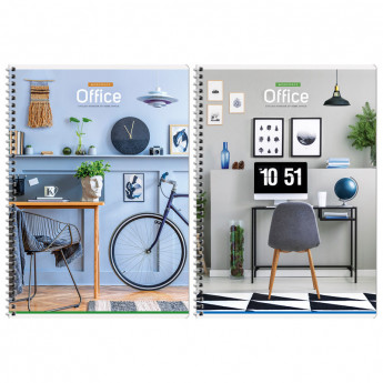 Тетрадь 96л., А4, клетка на гребне ArtSpace 'Офис. Home office', 6 шт/в уп
