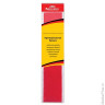 Цветная бумага крепированная BRAUBERG, стандарт, растяжение до 65%, 25 г/м2, европодвес, красная, 50х200 см, 124730