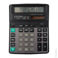 Калькулятор настольный Citizen SDC-760N, 16 разр., двойное питание, 158*204*31мм, черный