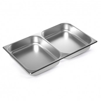 Гастроемкость LUXSTAHL нерж.сталь, 2-секции, GN 1/1'' 53х32,5х6,5см (га100)