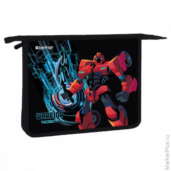 Папка для тетрадей 1 отделение, А5 Berlingo "Warrior Robot", 240*205*40мм, пластик, на молнии