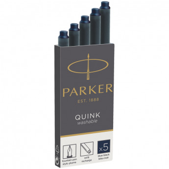 Картриджи чернильные Parker 'Cartridge Quink' смываемые сине-черные, 5шт., картонная коробка, комплект 5 шт