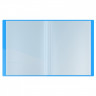 Папка с 60 вкладышами Berlingo 'Neon', 24мм, 1000мкм, голубой неон, с внутр. карманом