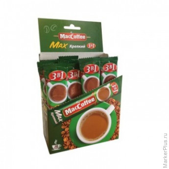 Кофе MacCoffee 3 в 1 макс strong (бокс) 20пак.по 16г.