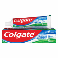 Зубная паста 50 мл COLGATE "Натуральная мята", тройное действие, с фторидом, 7891024128954 Зубная паста 50 мл COLGATE "Натуральная мята", тройное действие, с фторидом, 7891024128954