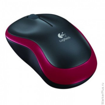 Мышь компьютерная Logitech Wireless Mouse M185 Red USB (910-002240)