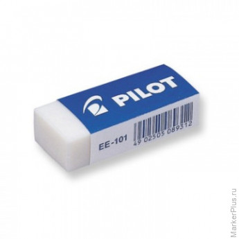 Ластик PILOT EE101 винил, карт.держатель, цв.белый, Япония, 42'19'12 мм.