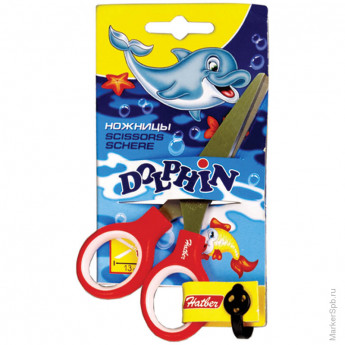 Ножницы детские 13 см "Дельфин", европодвес
