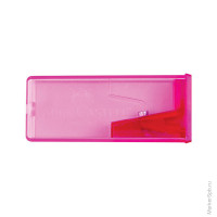 Точилка пластиковая 1 отверстие, контейнер, флуоресцентные цвета 5 шт/в уп