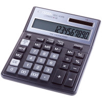 Калькулятор настольный Citizen SDC-435N, 16 разр., двойное питание, 158*204*31мм, черный