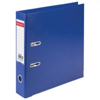 Папка-регистратор BRAUBERG "EXTRA", 75 мм, синяя, двустороннее покрытие пластик, металлический уголок, 228571