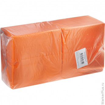 Салфетки бумажные Биг-пак 33х33см 2сл оранж 200шт/уп С33-13/1, комплект 200 шт