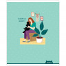 Тетрадь 48л., А5, линия ArtSpace "Рисунки. Funny cat"