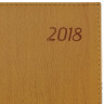 Ежедневник датированный 2018, А5, BRAUBERG "Natural", стильная кожа, коричневый, 138х213 мм, 128126