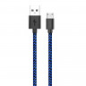 Кабель USB PERO DC-04 micro-USB, 2А, 1м, Blue-black