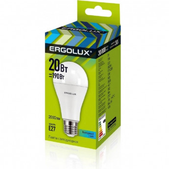 Лампа светодиодная Ergolux LED-A65-20W-E27-4K,ЛОН 20Вт,E27,4500K 13183