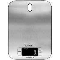 Кухонные весы Scarlett SC-KS57P99, нержавеющая сталь, пластик 5кг макс