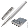 Ручка-роллер PARKER "Sonnet Lacquer CT", корпус белый лак, нержавеющая сталь, палладиевое покрытие деталей, 1931549, черная