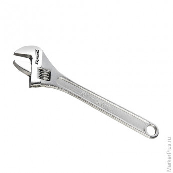 Ключ разводной 250 мм, SPARTA, раскрытие губок до 34 мм, хромированный, 155305