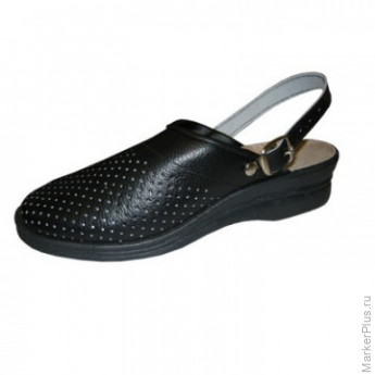 Сабо жен.нат.кожа цв.чёрный(р.38) (4-12-7)