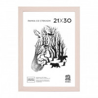 Рамка формат А 4 цвет крем-брюле со стеклом, МДФ 101