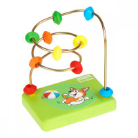 Развивающая игрушка ТРИ СОВЫ Лабиринт 'Собачка', деревяное основание, 10 бусин