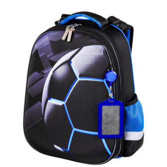 Ранец ЮНЛАНДИЯ EXTRA с дополнительным объемом, 2 отделения, 'Soccer ball', 38х29х18 см, 270677