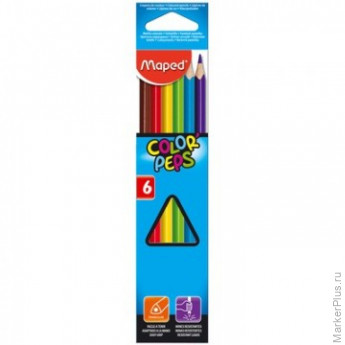 Карандаши цветные Maped COLOR'PEPS 6 цв. Карандаши цветные Maped COLOR'PEPS 6 цв.