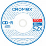 Диски CD-R CROMEX, 700 Mb, 52x, Bulk (термоусадка без шпиля), КОМПЛЕКТ 100 шт., 513779