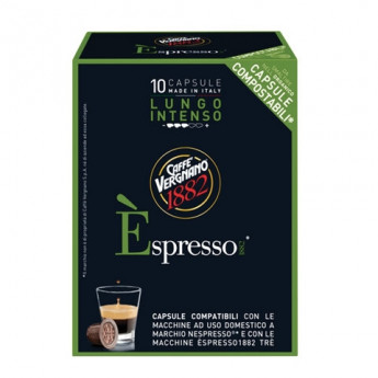 Капсулы для кофемашин NESPRESSO, Lungo Intenso, натуральный кофе, 10 шт*5 г, VERGNANO, ш/к 05501, 8001800005501